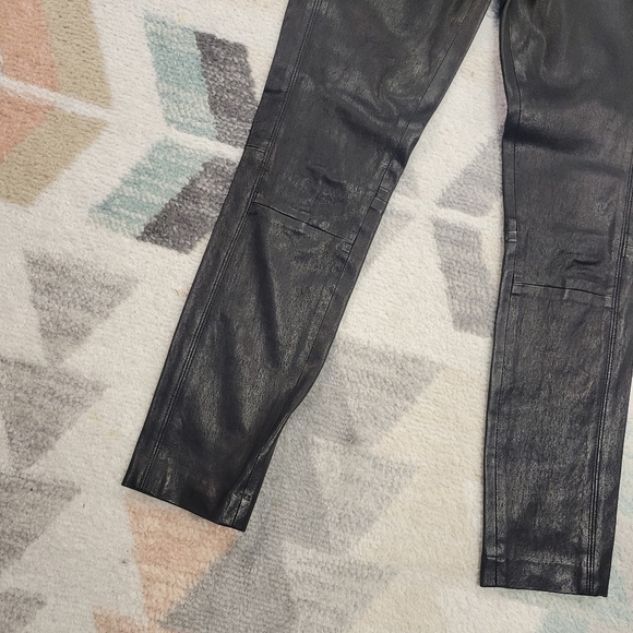 Rag & bone 100% leather Simone black pants Size 4 - Picture 9 of 14